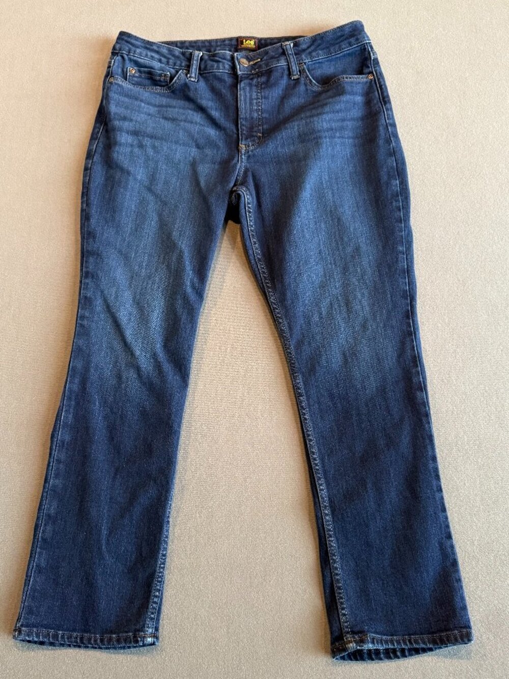Lee Bootcut Jeans Stretch Denim Medium Wash Women’s Size 14 Short